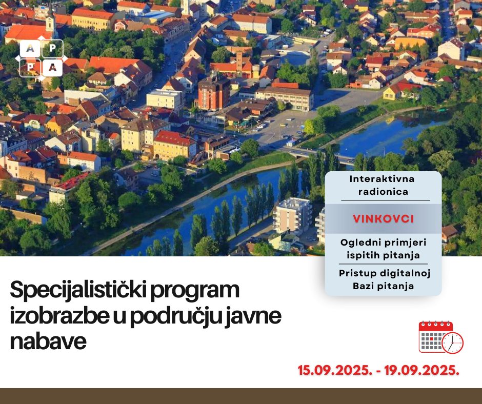 Specijalistički program izobrazbe u području javne nabave - interaktivna radionica