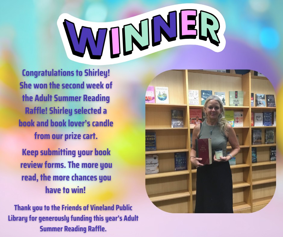Vineland - Congratulations to the winner of week two in our Adult ...