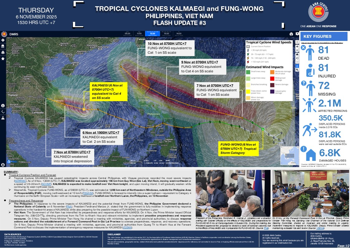 AHA CENTRE - FLASH UPDATE: No. 03 – Tropical Cyclones... | Facebook