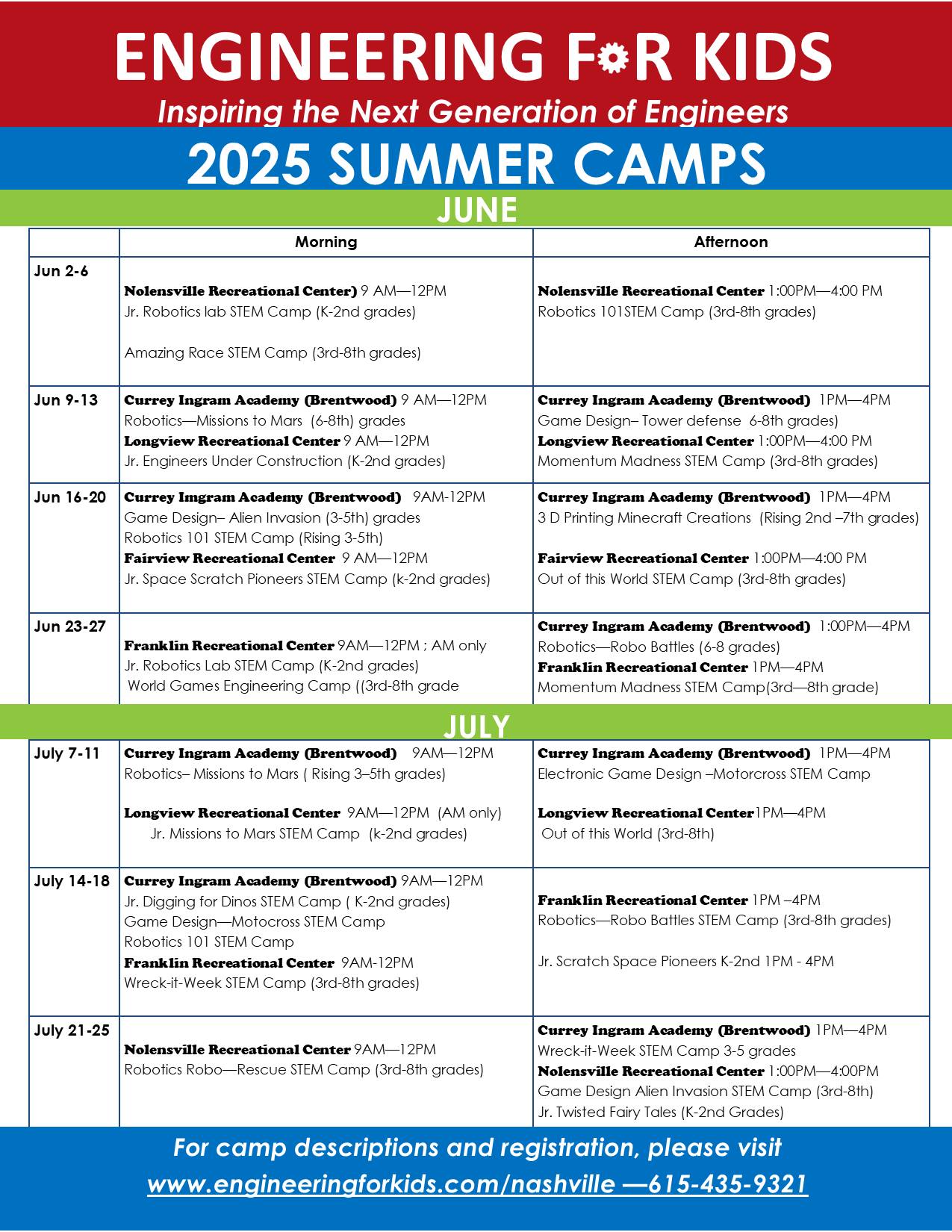 Engineering - We have amazing hands-on camps for 2025. Please check it ...