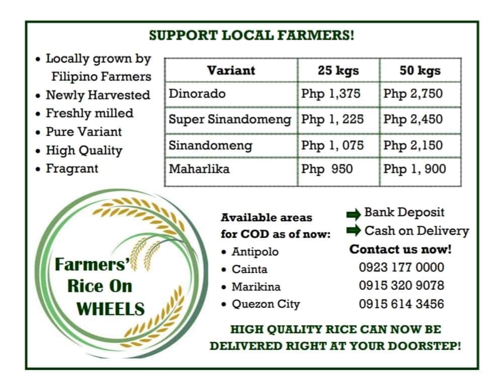 Our Updated Price List - Farmers' Rice On Wheels