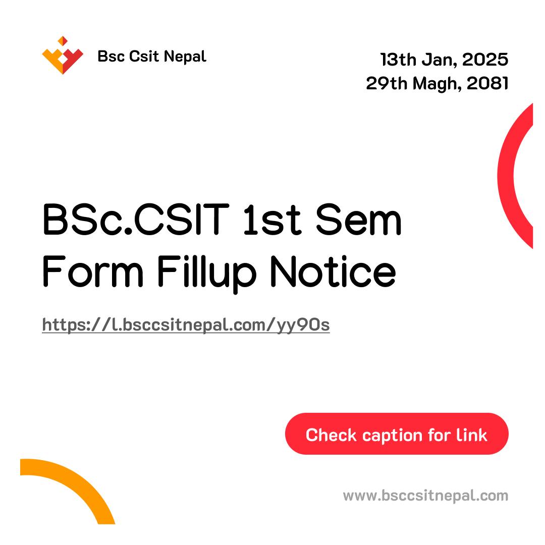 Bsc Csit Nepal - Exam Form Alert BSc.CSIT 1st sem exam... | Facebook
