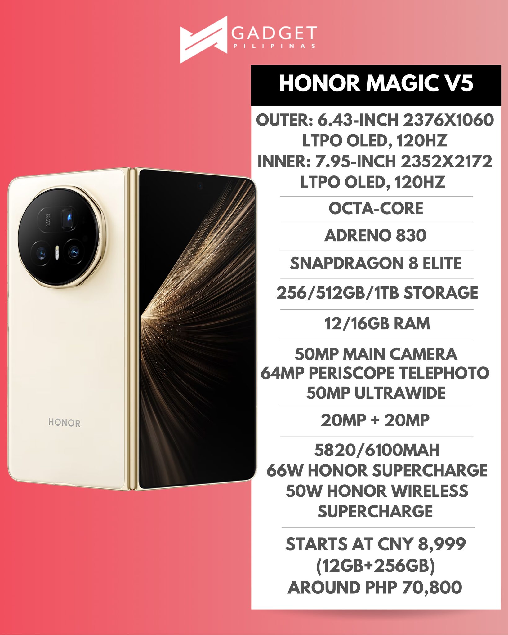 Gadget - The HONOR Magic V5 is even slimmer and lighter, and it now has ...