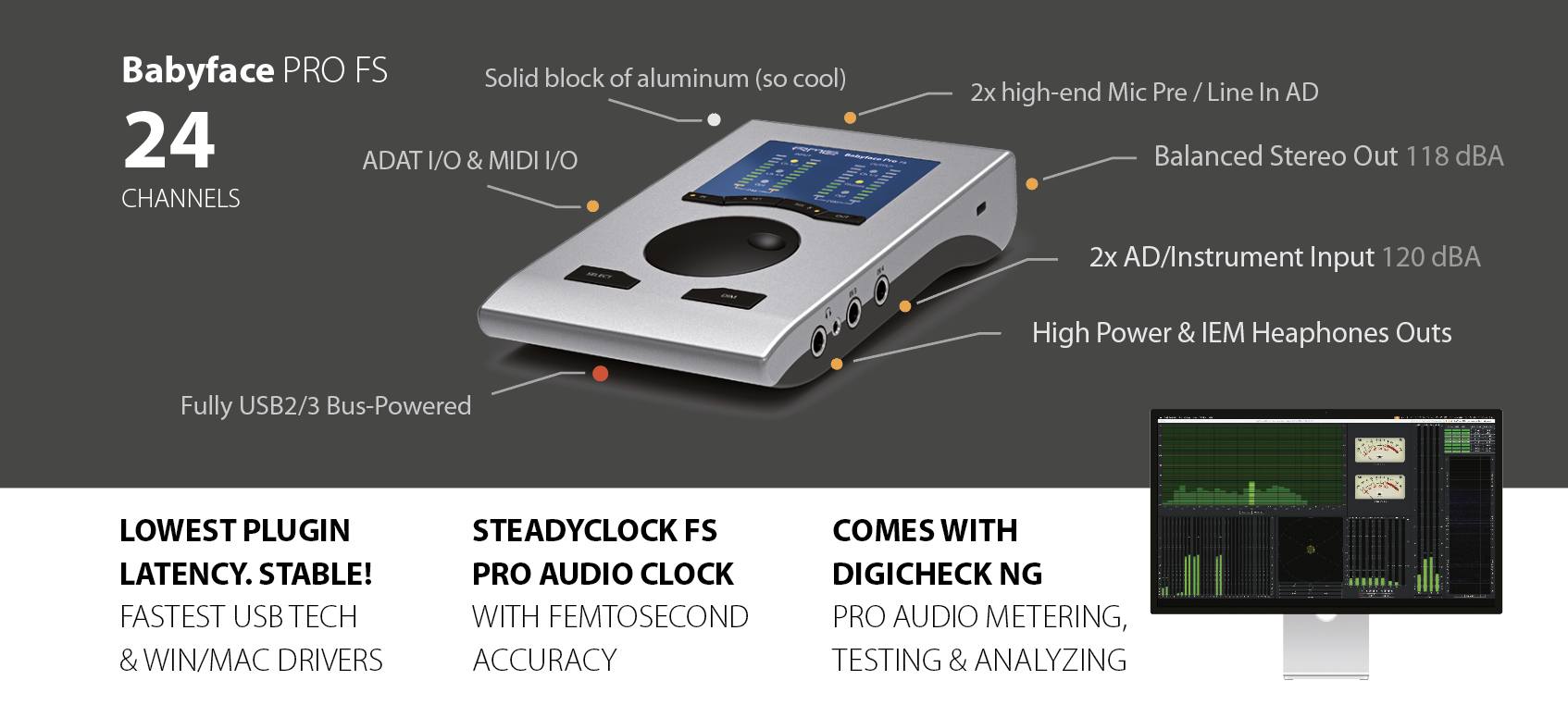 RME Babyface Pro FS RME Babyface PRO FS. Ultra-low latency, fully 