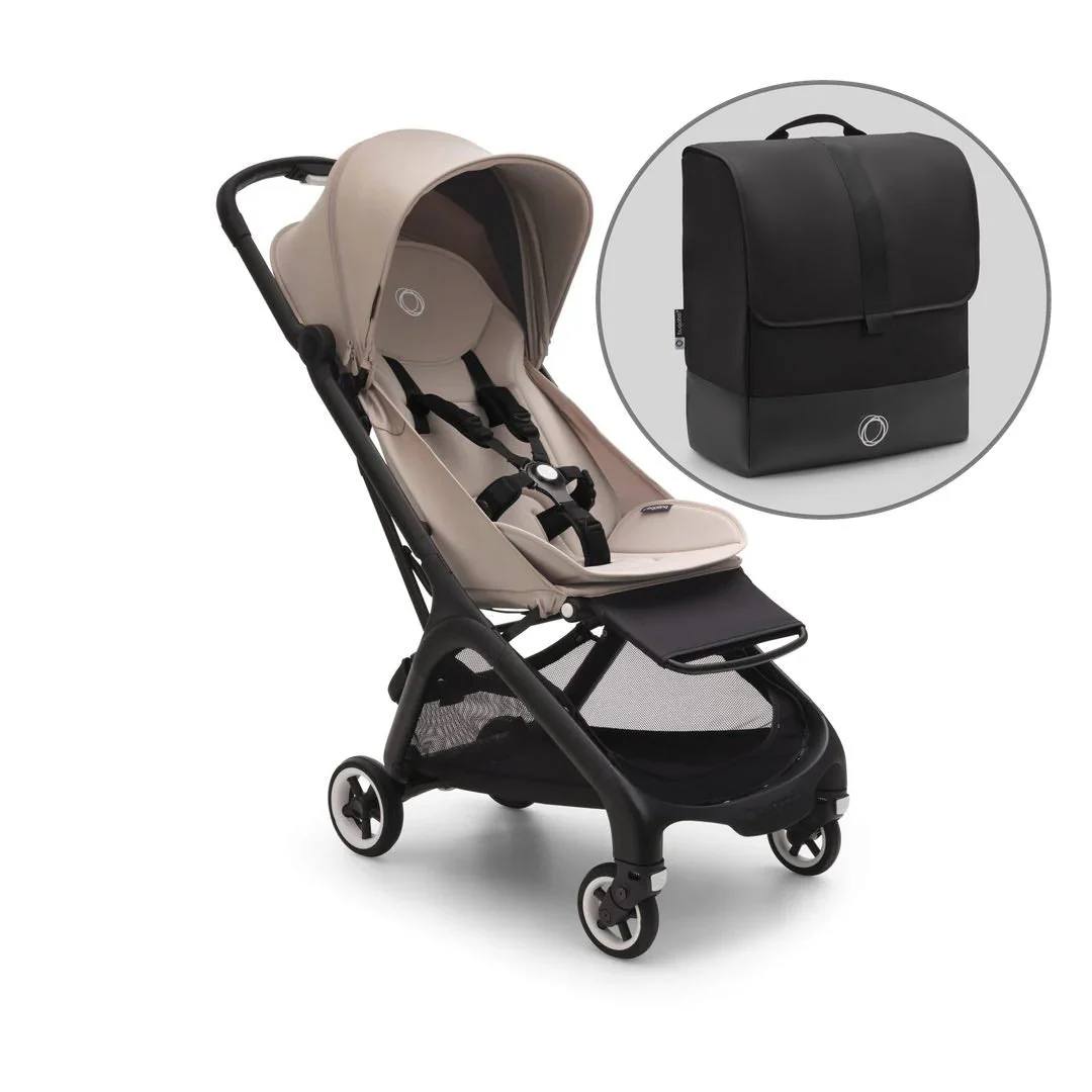 bombi gear travel stroller Bēbee Twin: Best Folding Double Riddell SpeedFlex - YOUTH Off-Road Electric Bike Bumper Bar and Parent Colour:Raven black melange