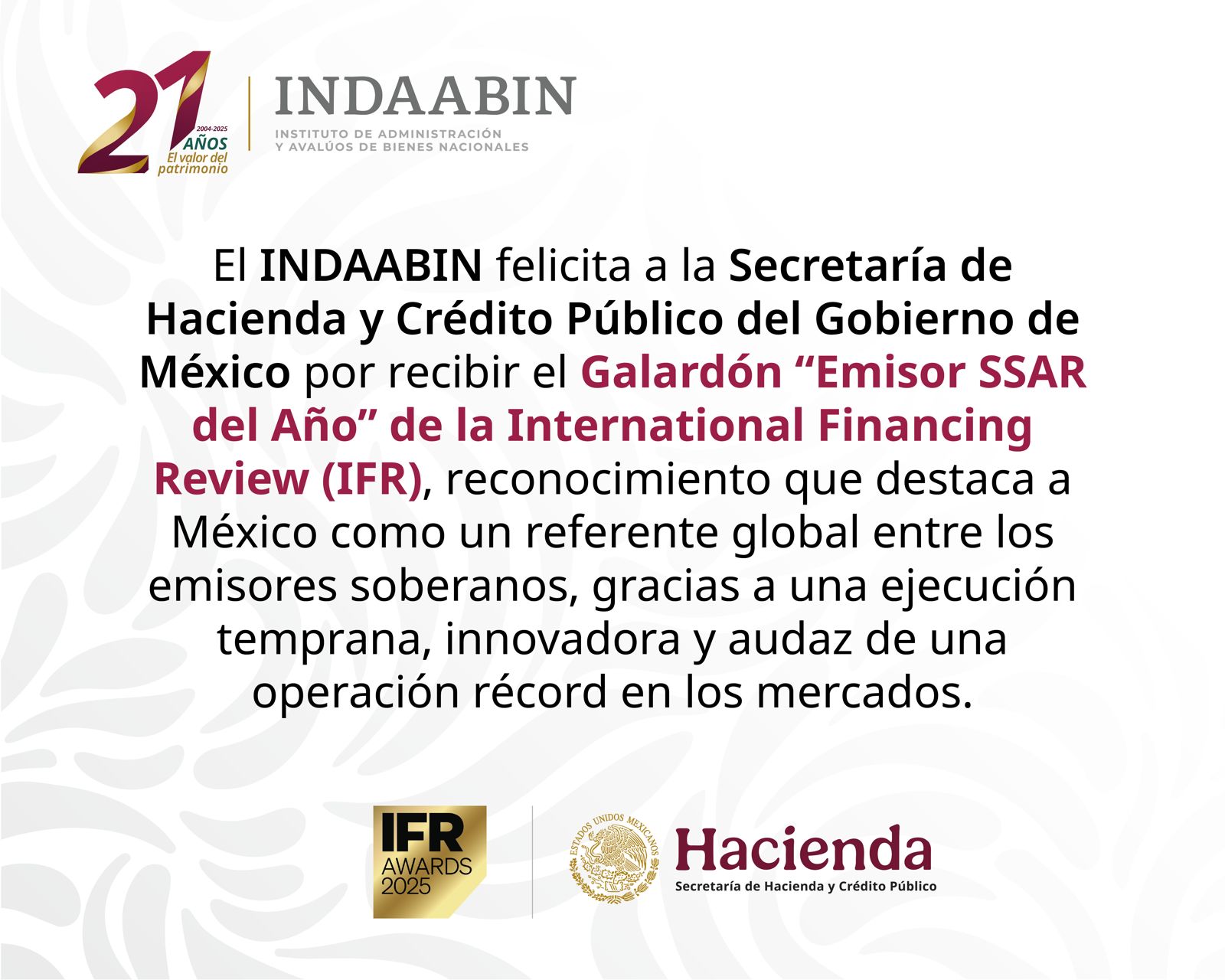 INDAABIN, Instituto de Administración y Avalúos de Bienes Nacionales ...