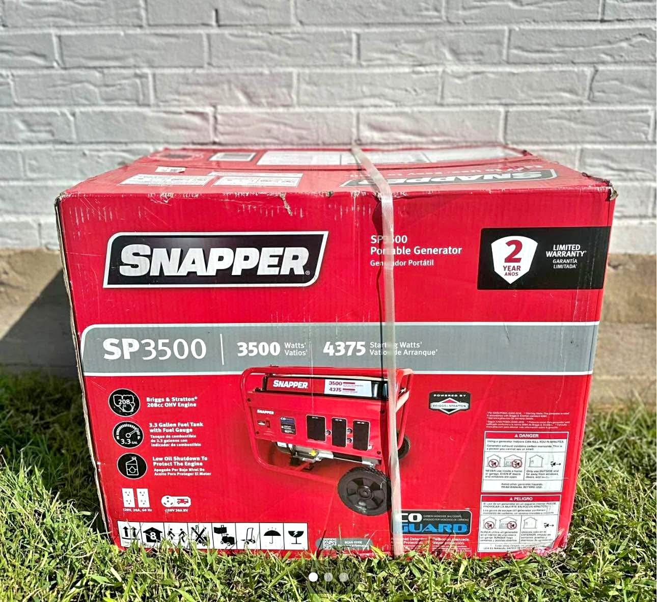 BRAND NEW SNAPPER GENERATOR WITH BRIGGS AND STRATTON MOTOR 💥$300💥 ...