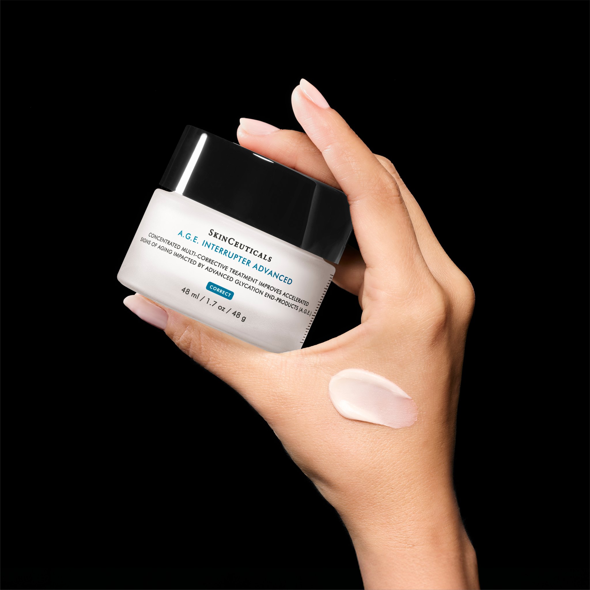Our A.G.E. Interrupter Advanced is a potent anti-wrinkle cream 