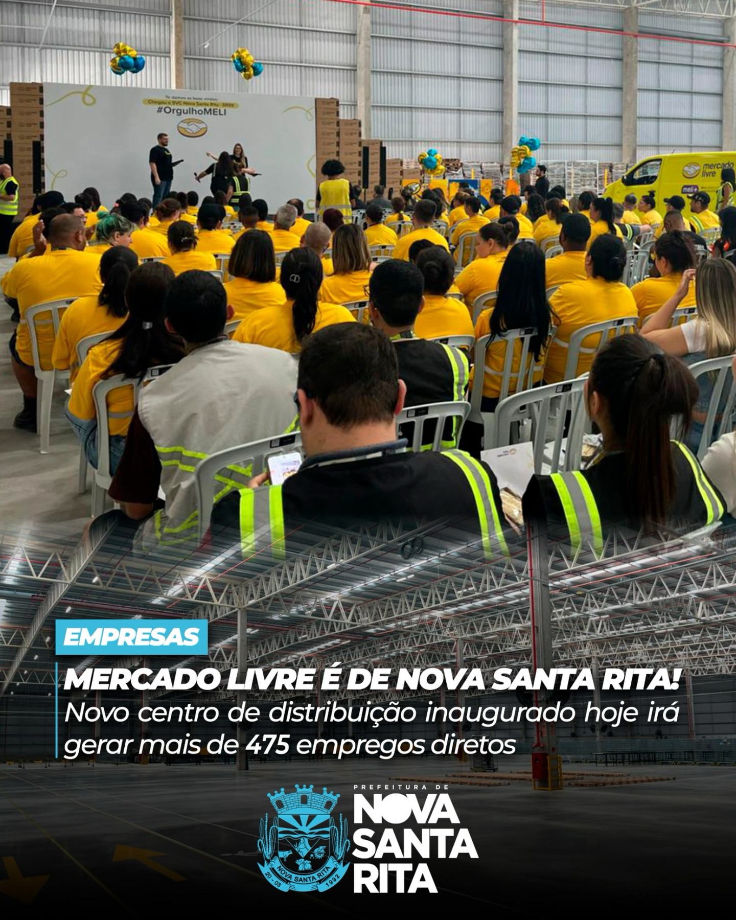 📦 MERCADO LIVRE INAUGURA... - Prefeitura de Nova Santa Rita | Facebook