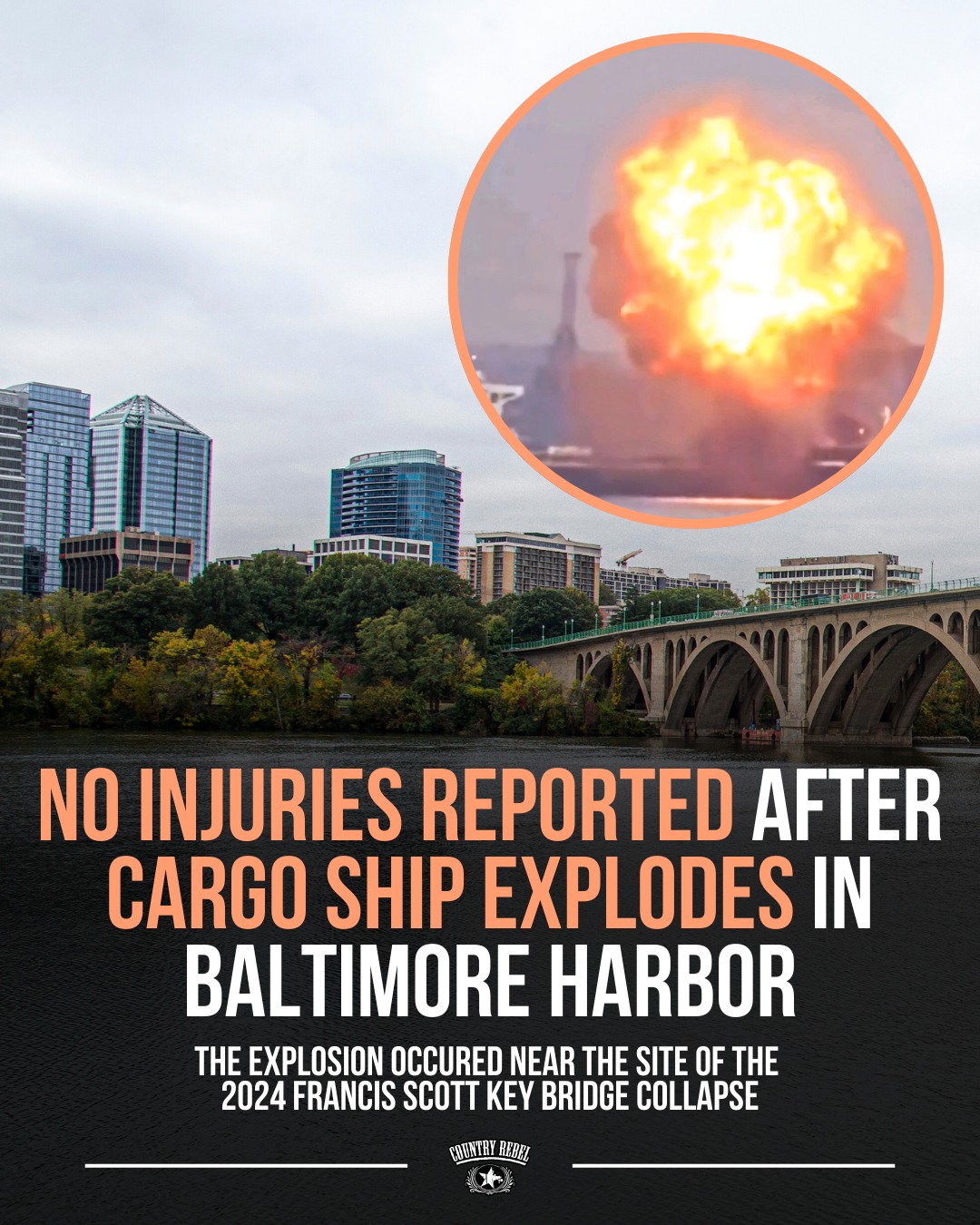 A cargo ship exploded Monday... - Country Music Nation | Facebook