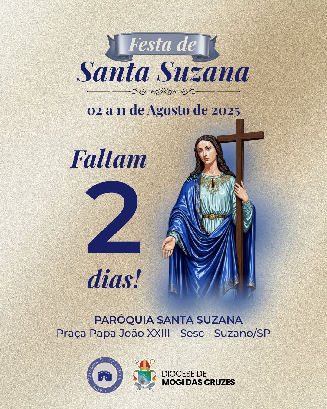 Paróquia - FALTAM 2 DIAS! 💙 A grande festa da nossa paróquia está cada ...