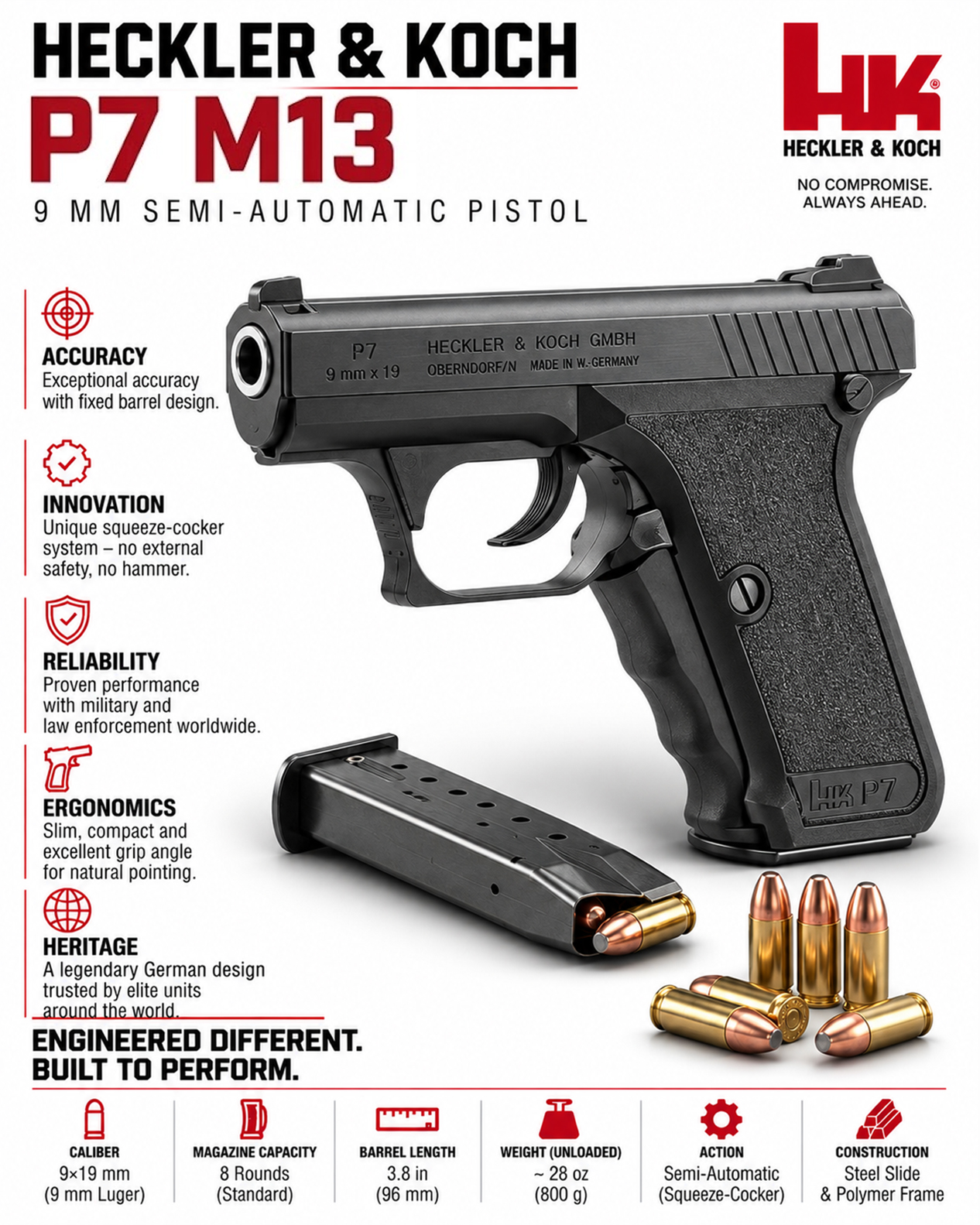 HK P7 M13 Explained: A Detailed Look at the Unconventional German