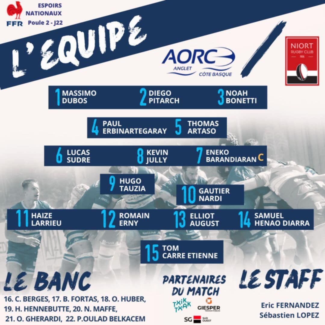 Anglet Olympique Rugby Club - AORC - ℹ️🥁 Parce qu'ils sont un précieux ...