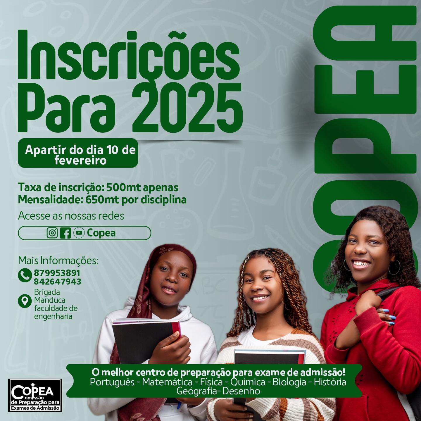 COPEA - Inscrições Abertas para 2025! Está na hora de dar o primeiro ...