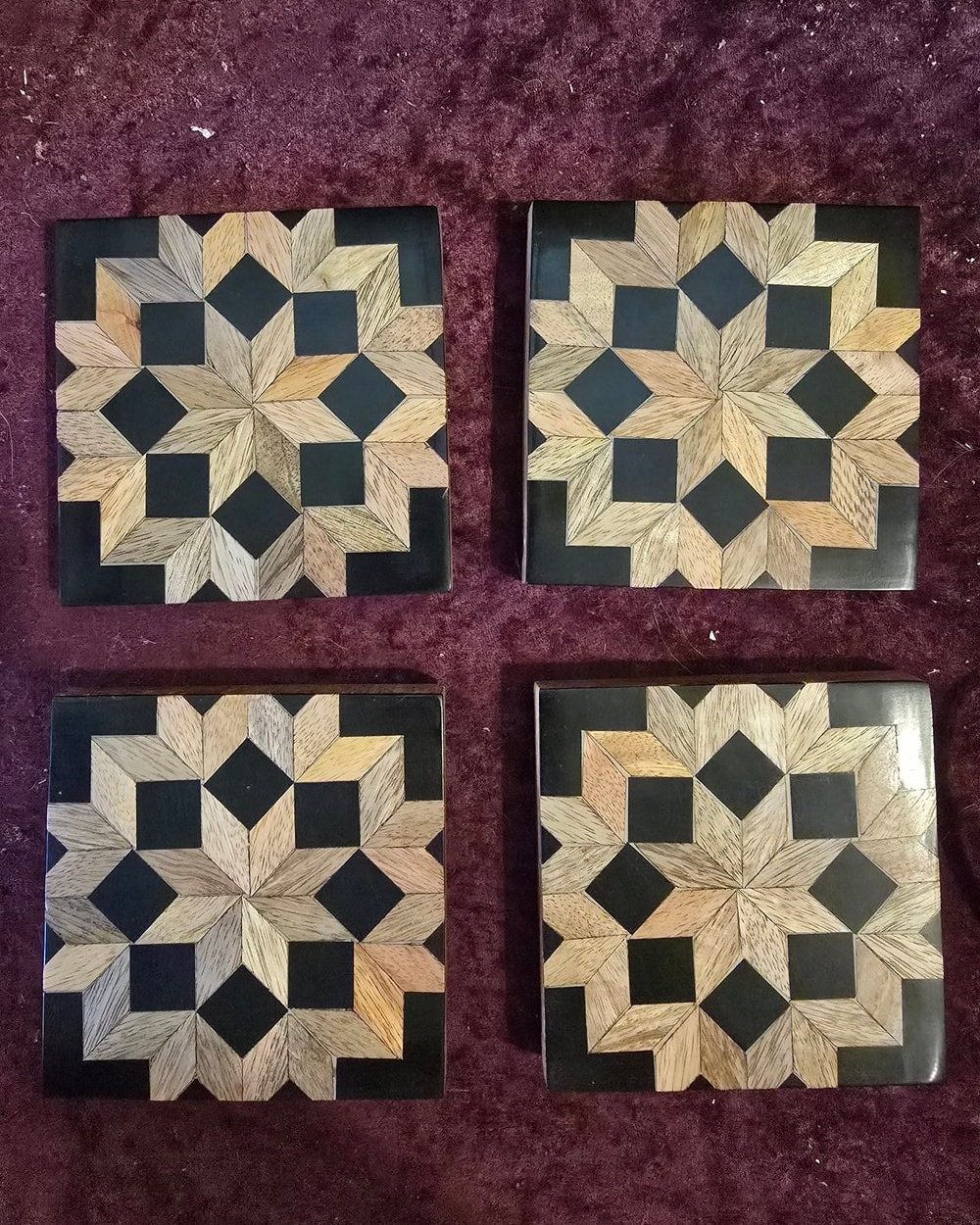 Orr - Set of 4 Inlay Coasters $22.00 Made in India. Gorgeous set of ...