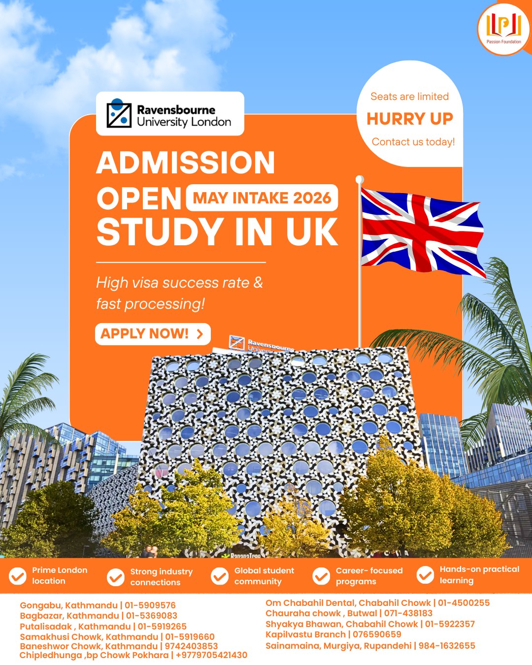 Passion - Study in the UK 🇬🇧🎓 Admissions are now OPEN for May Intake ...