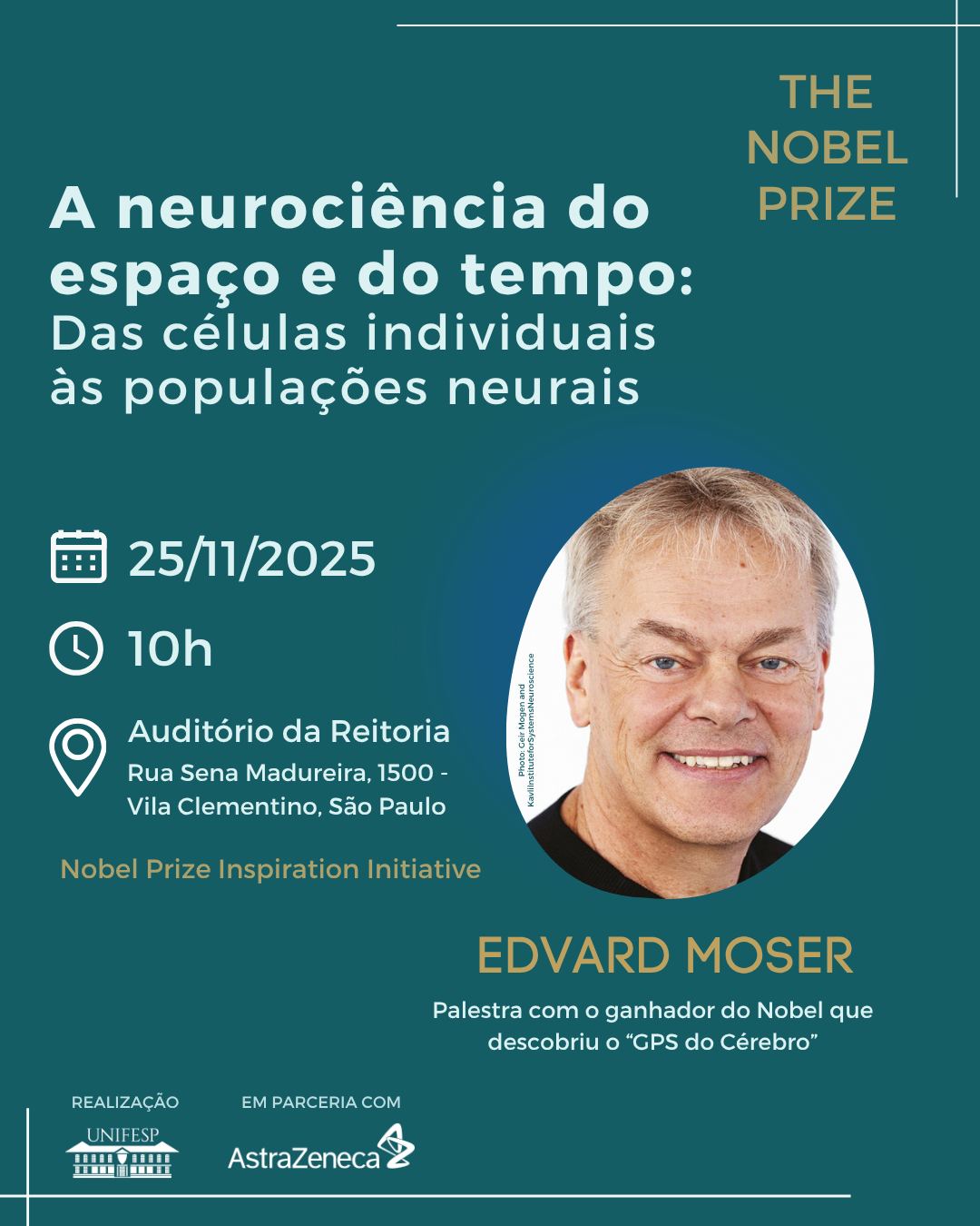 Unifesp - Uma manhã com um Nobel! 🧠🌍 No dia 25 de novembro, a Unifesp ...