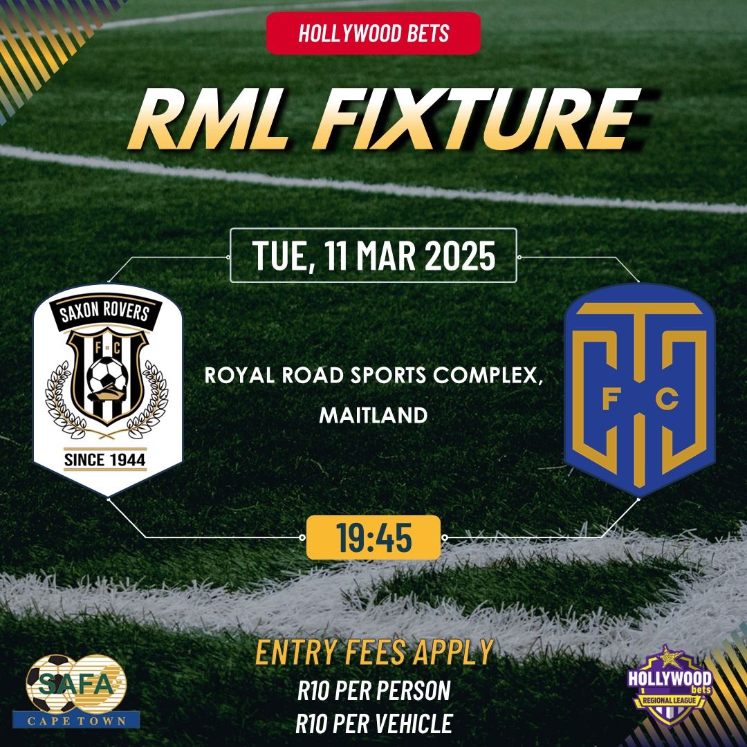 Saxon Rovers Football Club - 📢 TUESDAY NIGHT FIXTURE Pull through to ...
