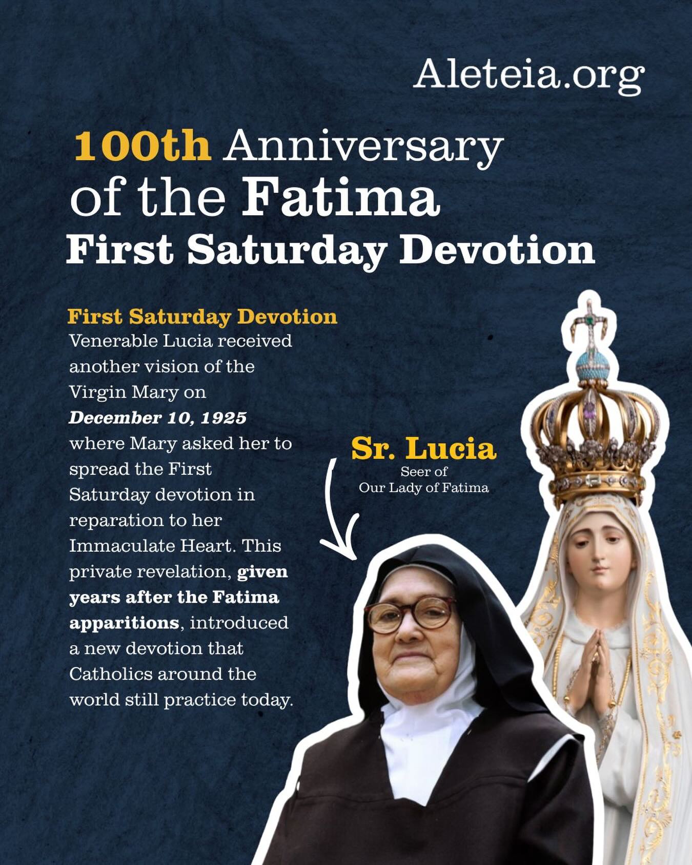 Aleteia - 100 years ago today was the beginning of the First Saturday ...