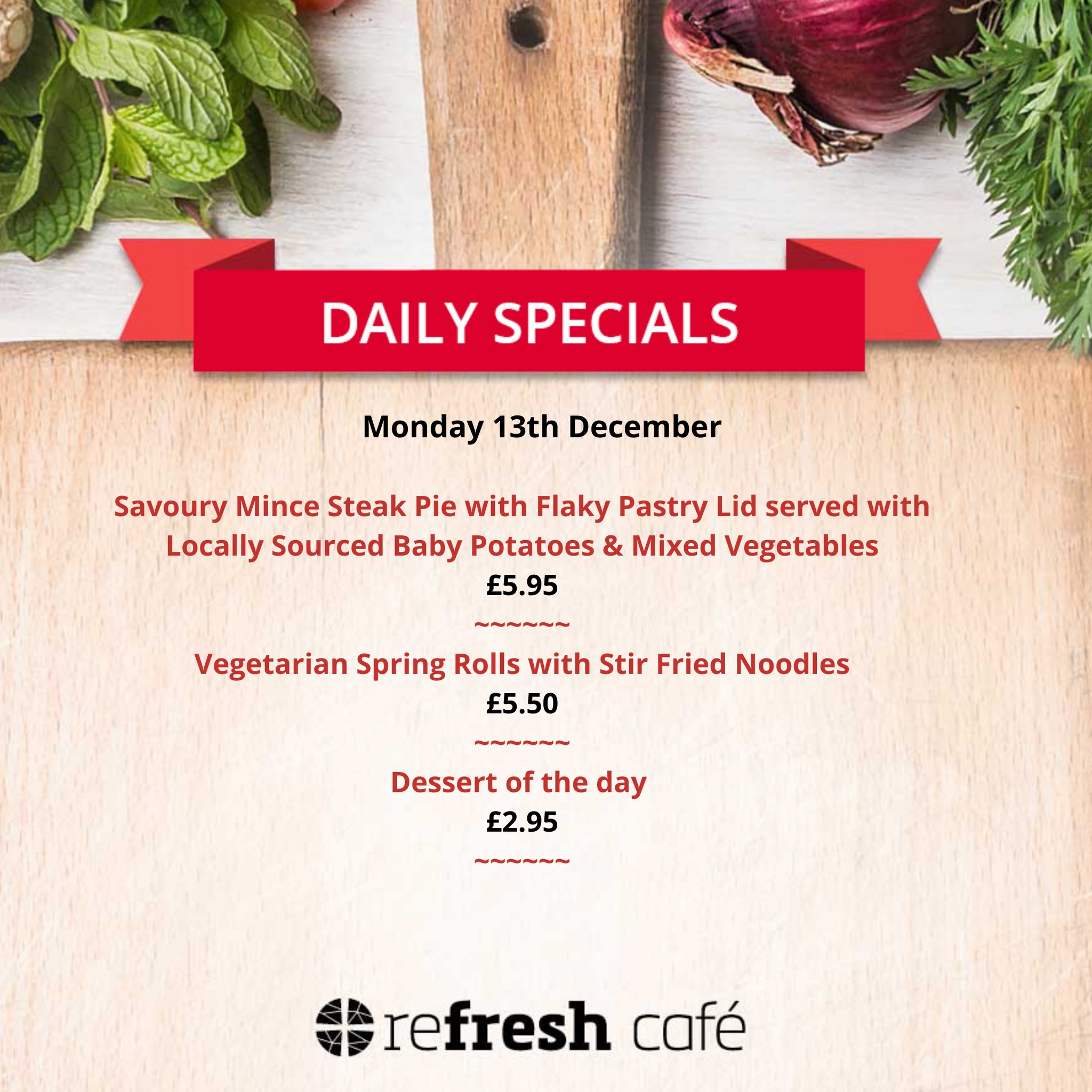 Refresh Cafe - ⭐️DAILY SPECIALS⭐️ Refresh Cafe📍 Skainos...