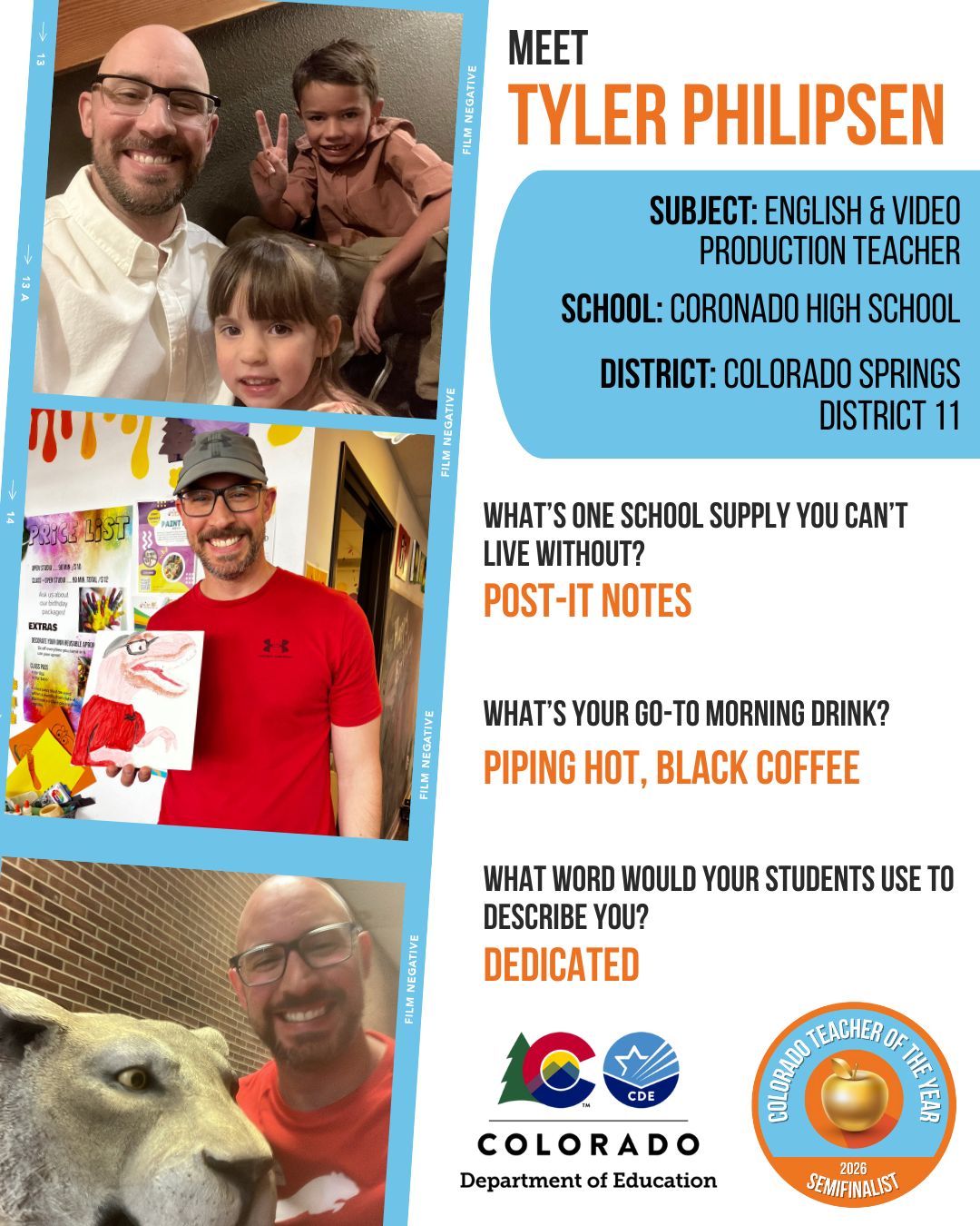 Colorado - Meet 2026 Colorado Teacher of the Year semifinalist Tyler ...