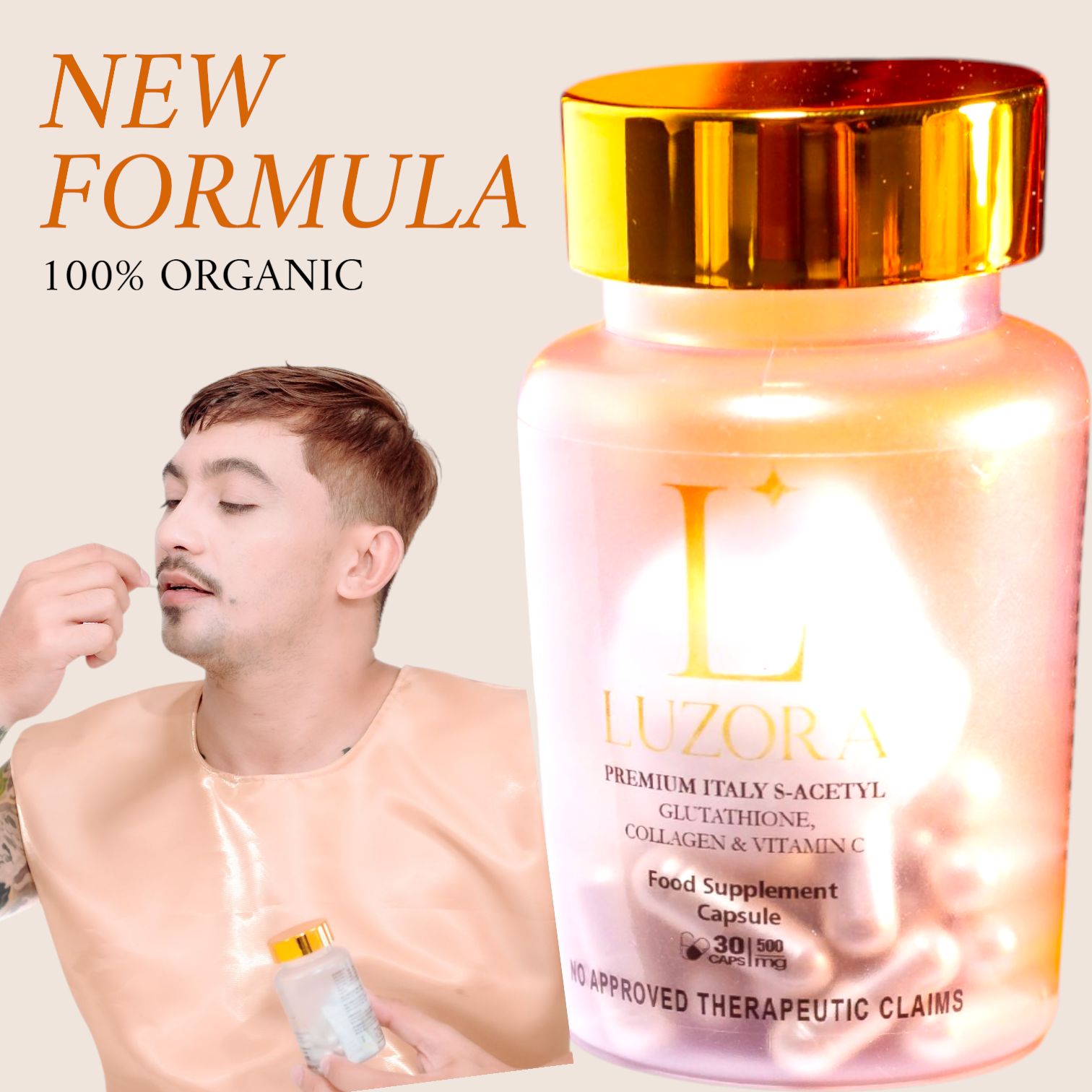glutathione italy 🌟✨ NEW FORMULA IS HERE! ✨🌟 Introducing LUZORA Premium S-Acetyl + Collagen & Vitamin C 💊 💯 100% ORGANIC 💎 With Collagen & Vitamin C for glowing & healthy skin piel normal Bpc-157 for crohns disease Size:75g