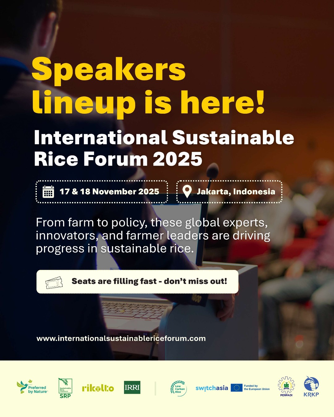 We’re thrilled to co-host the... - Sustainable Rice Platform | Facebook