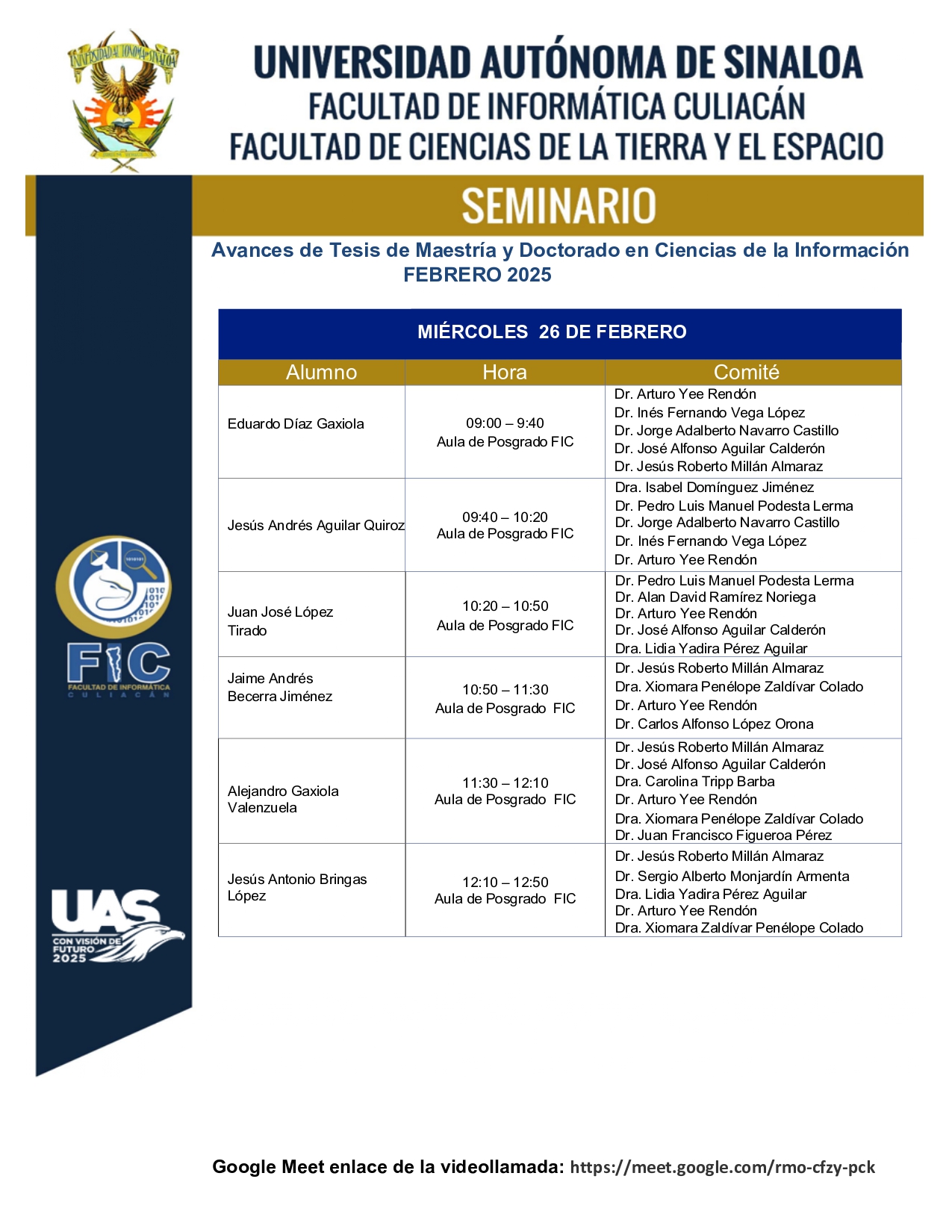 Posgrado en Ciencias de la Información, UAS