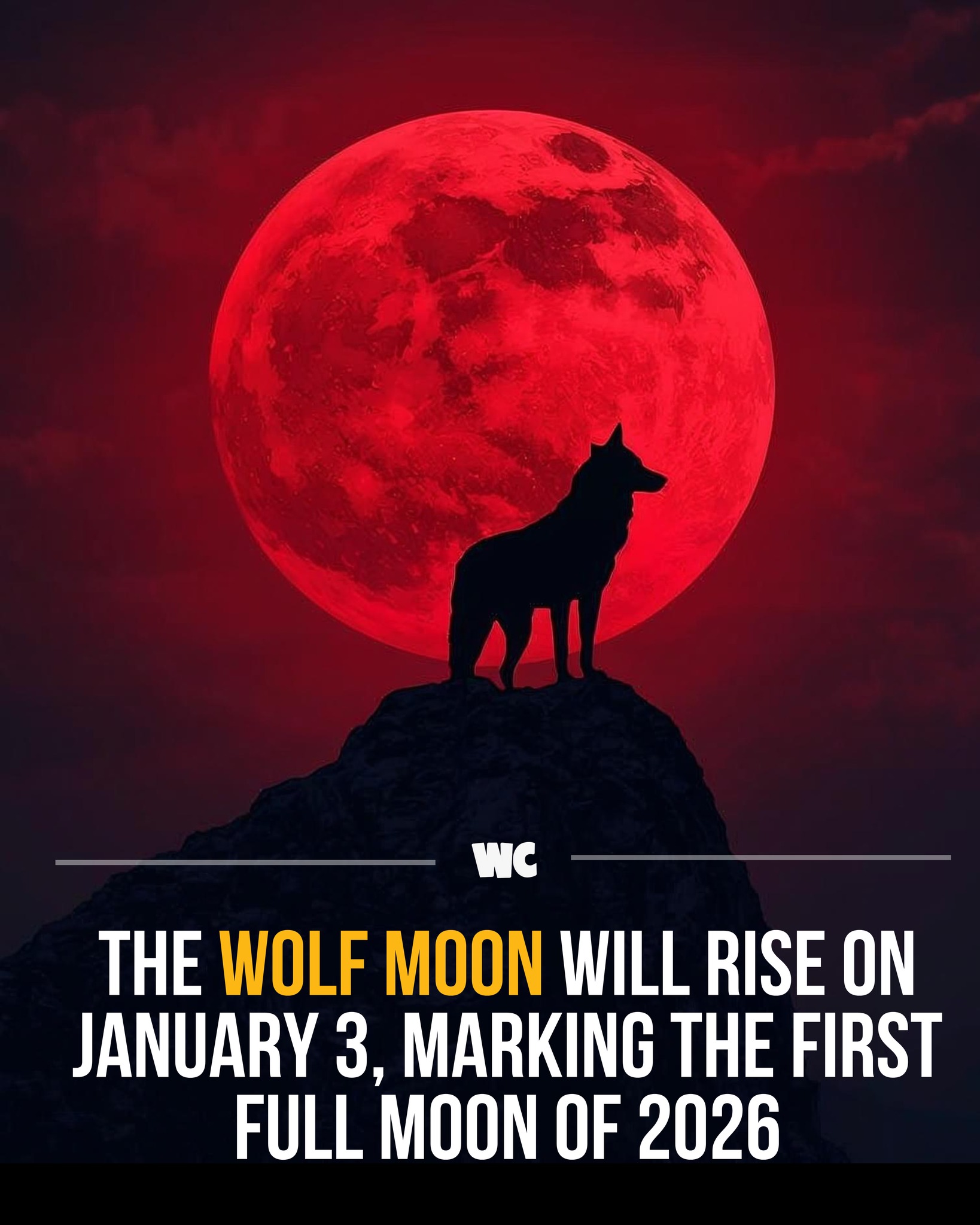 First full moon of 2026, the wolf moon