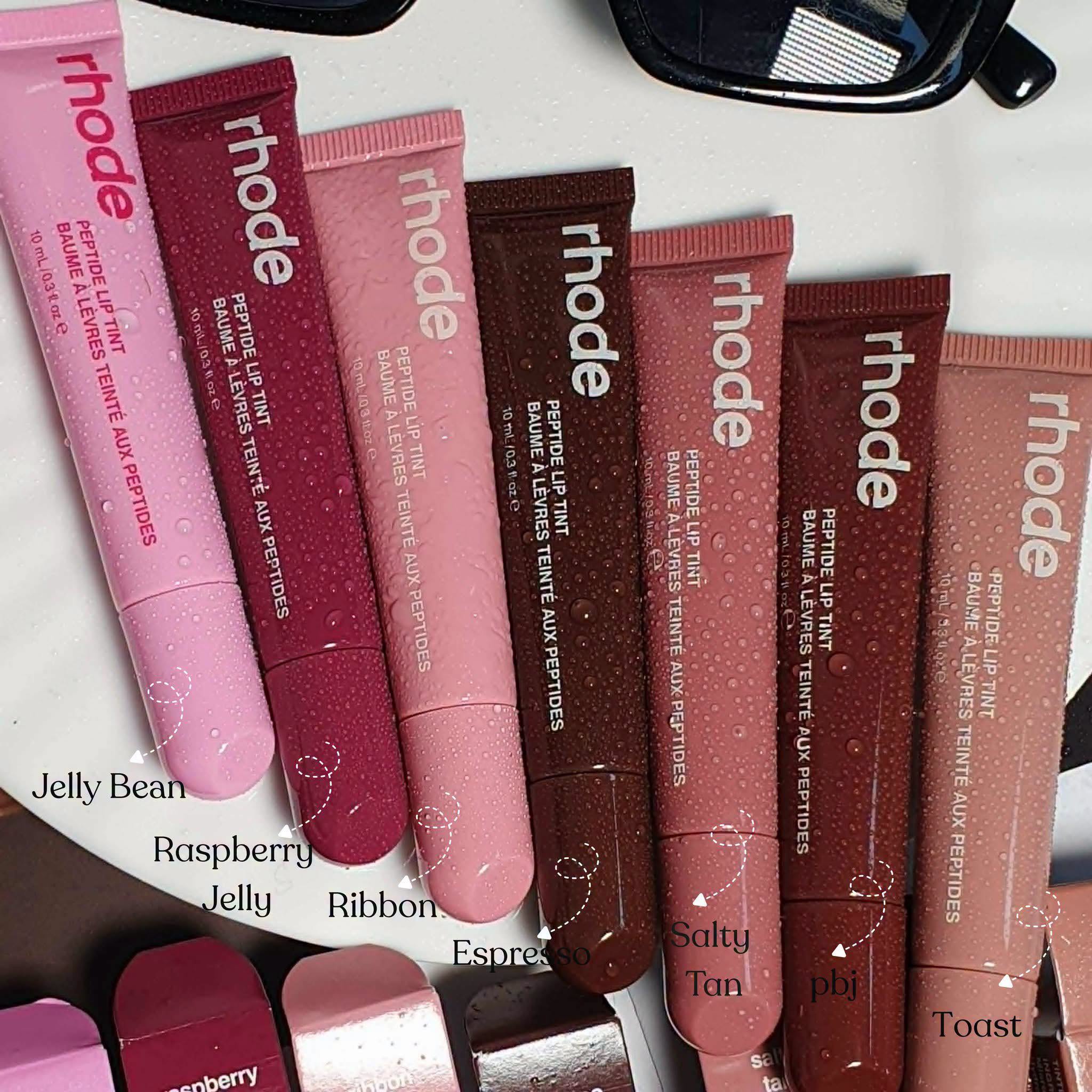 Rhode peptide lip tint shades and colors