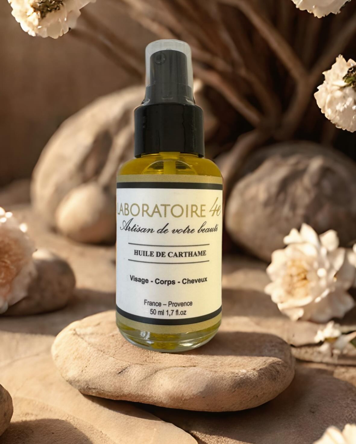 Huile De Carthame Bio Vierge Pure - 50 Ml - Huile De Massage Naturelle - Neuf