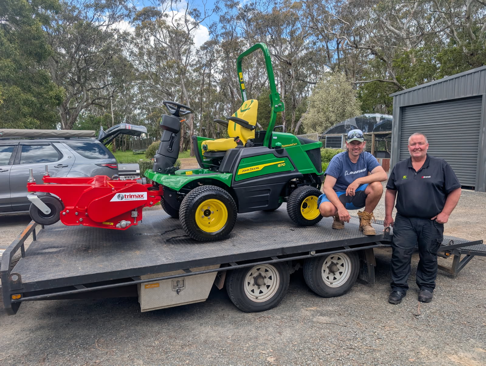 Big congratulations to Glenn on getting his new John Deere S100