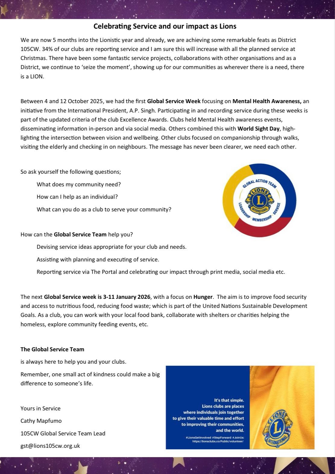 District 105CW - Lions Clubs International - 🦁👁👓World Sight Day👓👁🦁 🕶 ...