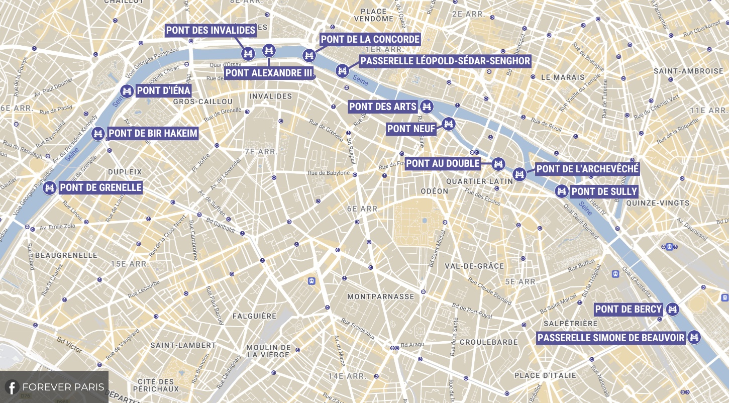 Forever Paris - Here’s a map of some of 𝘁𝗵𝗲 𝗺𝗼𝘀𝘁 𝗯𝗲𝗮𝘂𝘁𝗶𝗳𝘂𝗹...