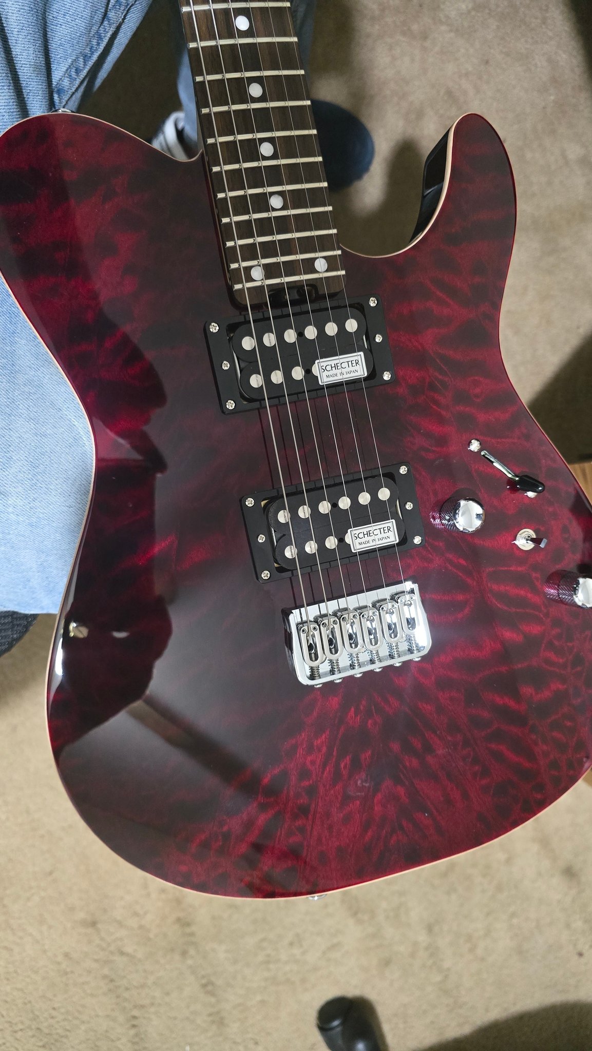 SCHECTER KR-24-2H-FXD シースルーレッド 日本製フルセット Schecter