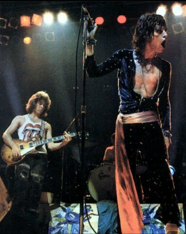 Scottish musician Jack Bruce (1943 - 2014, left) and Mick Taylor