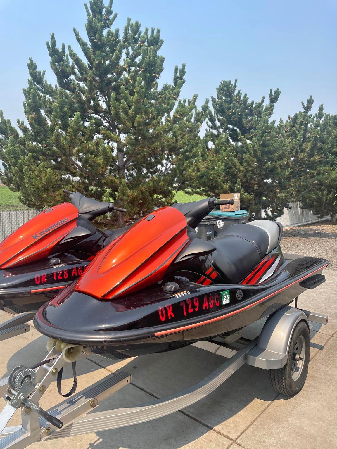 SBU Jet Ski Cover For Kawasaki STX-15F (2004-2010) - Black/Gray 600 Denier Polyester