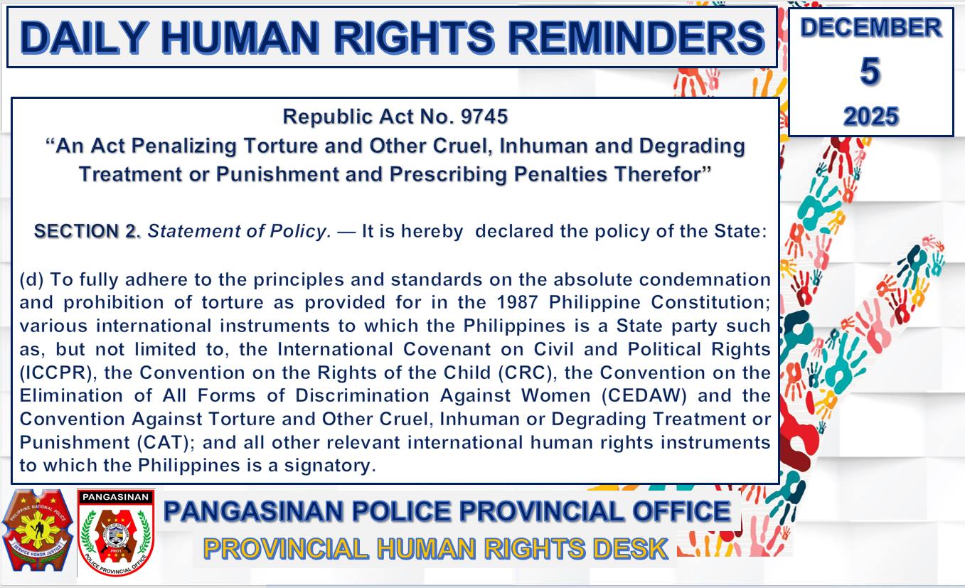 Hrao - December 5, 2025 Republic Act No. 9745 “An Act Penalizing ...
