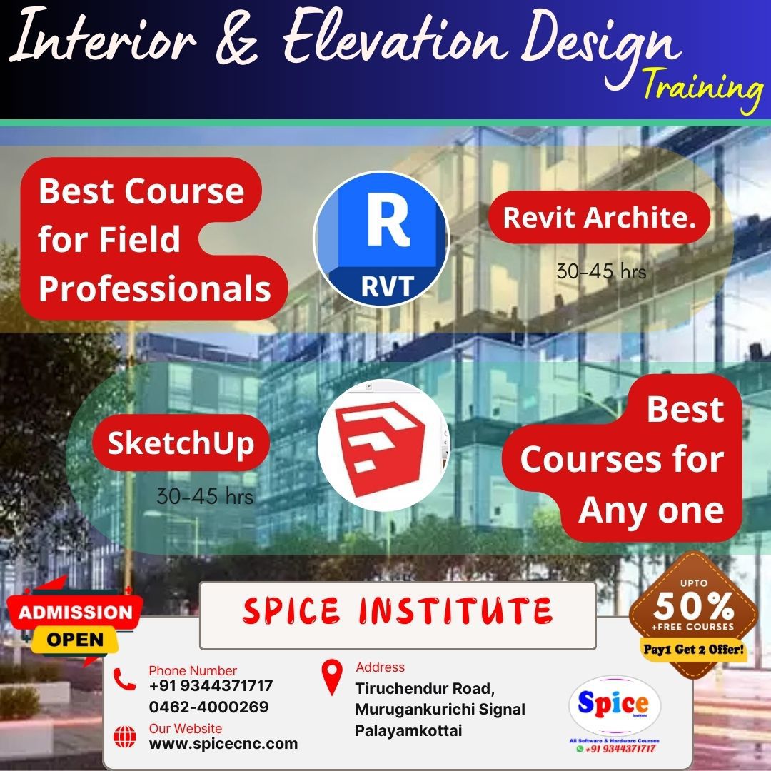 Spice - Civil Interior exterior design courses *Revit architecture ...