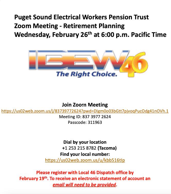 IBEW Local 46 - 💡 Plan for Your Future with Confidence! 💡... | Facebook