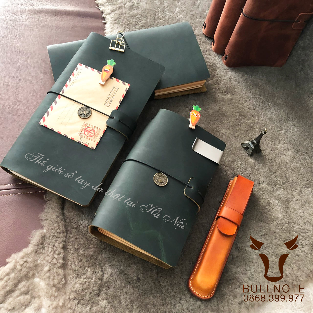 Sổ tay Bullnote -... - Sổ tay Bullnote - Sổ da thật Handmade