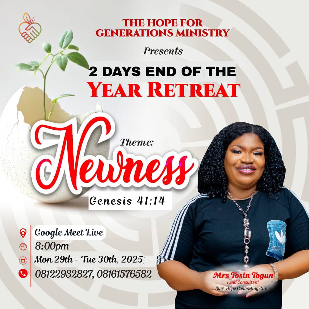 The Hope - IMPORTANT UPDATE: END-OF-YEAR RETREAT God is set to bring ...