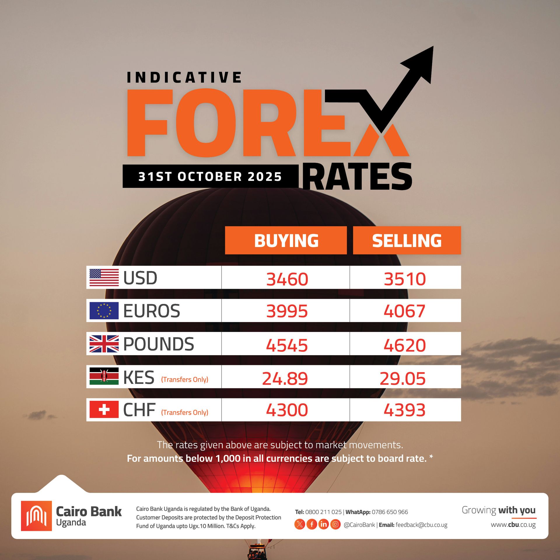 Cairo - Forex Rates | 31 October 2025 The rates given are subject to ...