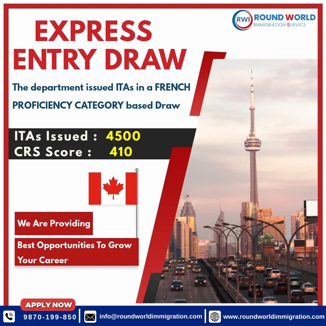 Round - 📢 Express Entry Draw! 🇨🇦 The Department issued ITA’s in a ...