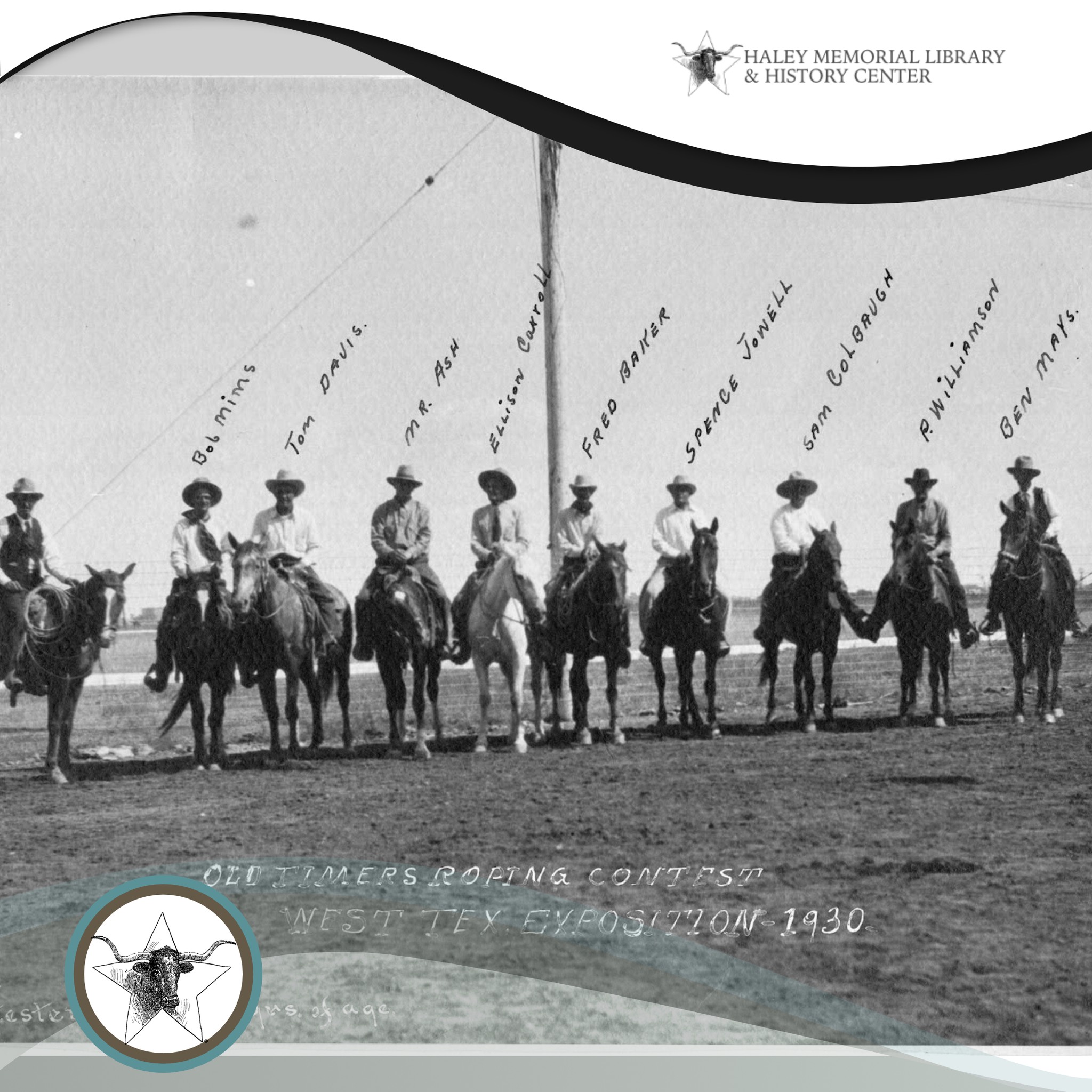 Haley Memorial Library and History Center - Old Timers Roping Contest ...