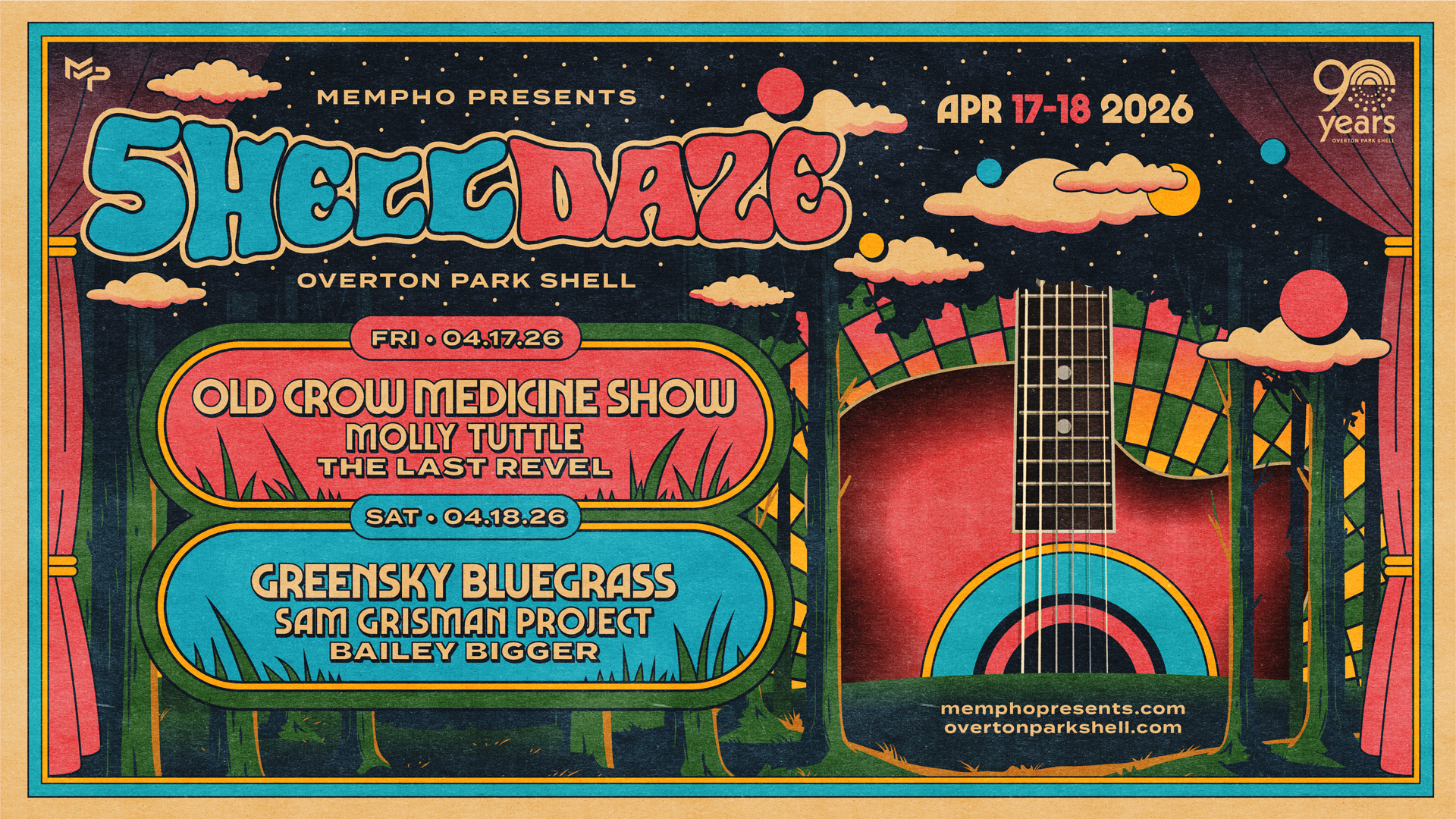 Shell Daze 2026 Feat. Old Crow Medicine Show, Greensky Bluegrass, Molly ...