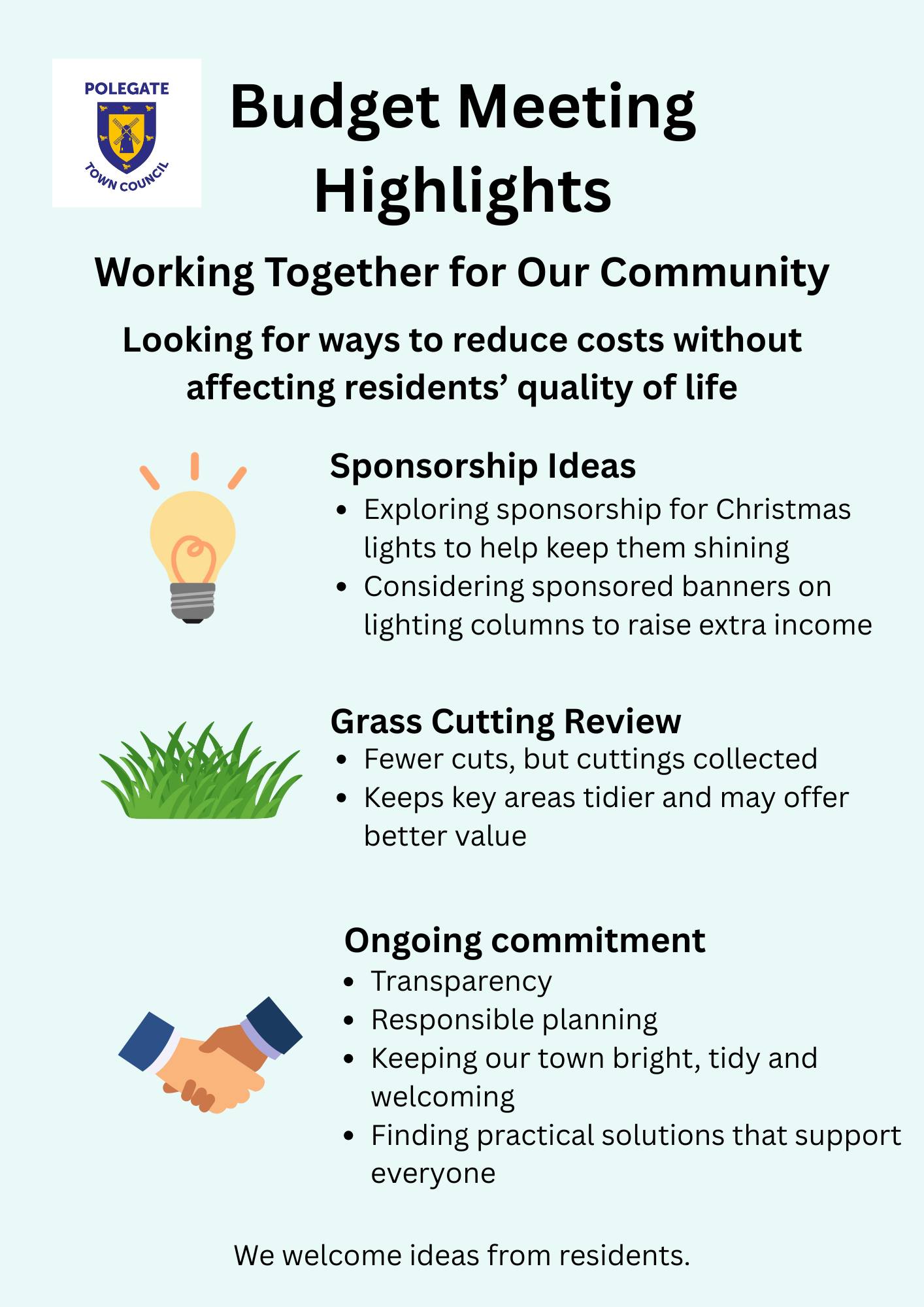 Polegate - Budget Meeting Update - Working Together for Our Community ...