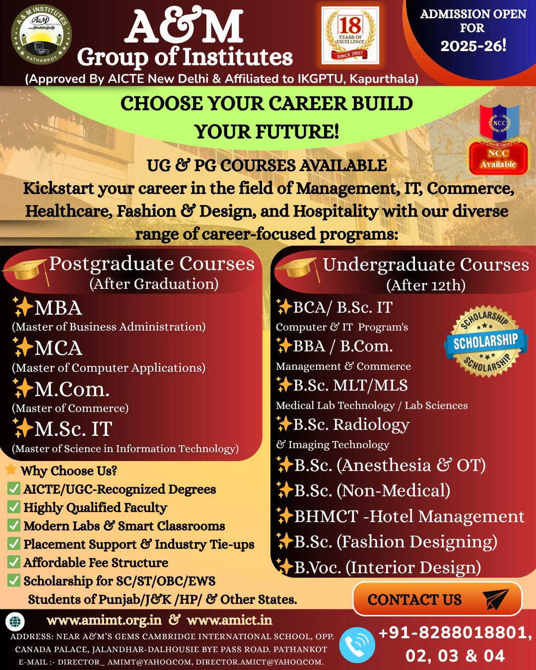 A&M - 🌟 Admissions Open for 2025-26 🌟 Start Your Journey to Success ...