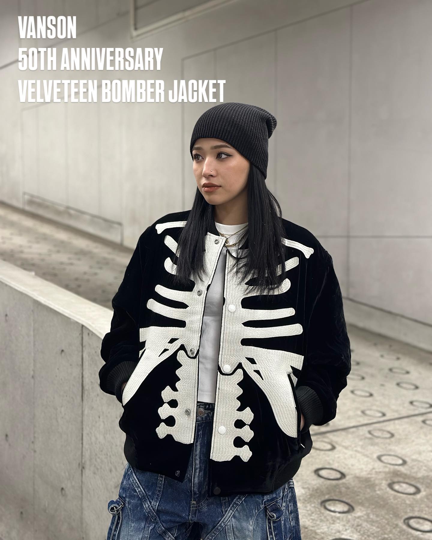 growaroundnewarrivals VANSON 50THANNIVERSARY VELVETEENBOMBER 