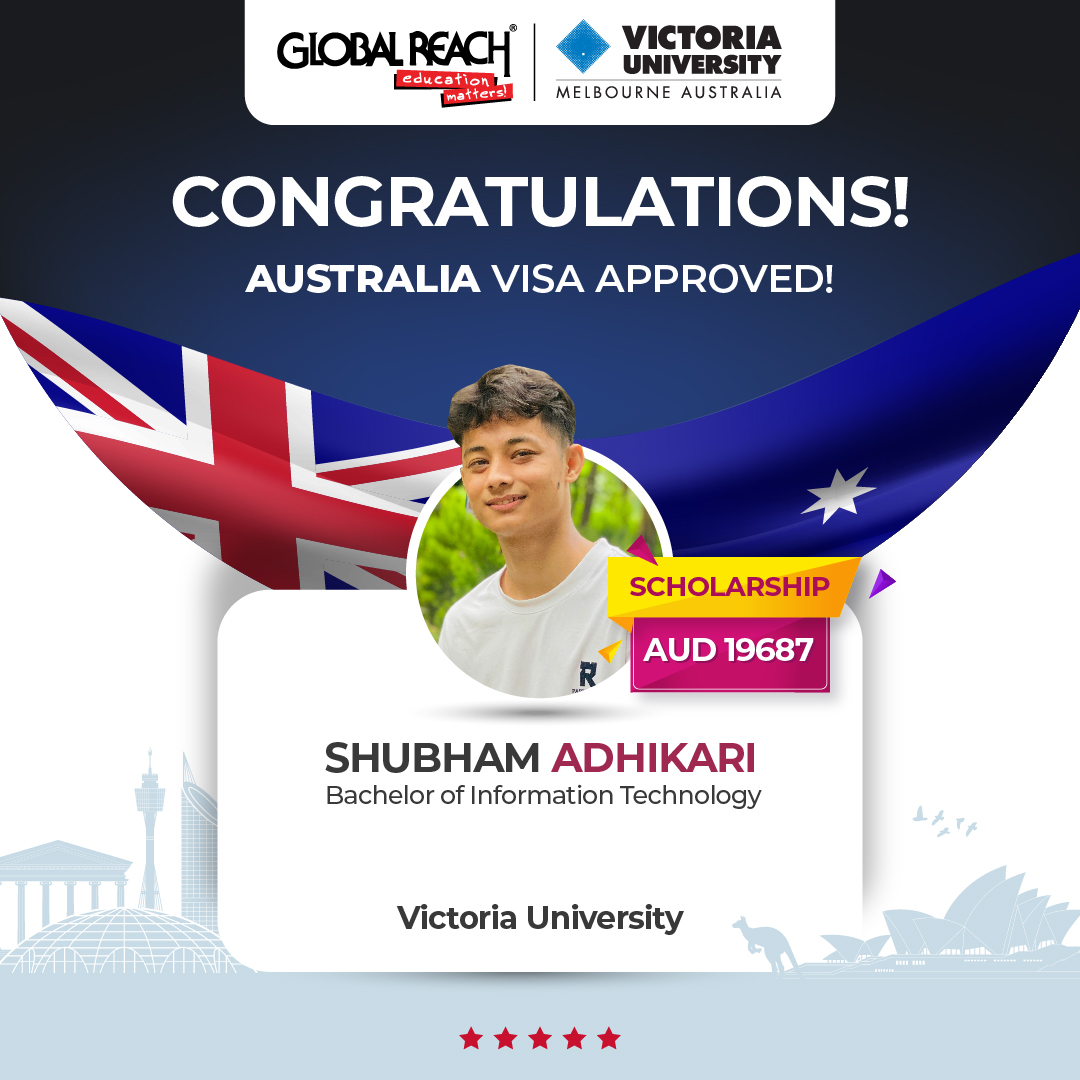 Global - 🎉 Visa Granted! 🇦🇺 ️ Congratulations to Shubham Adhikari on ...